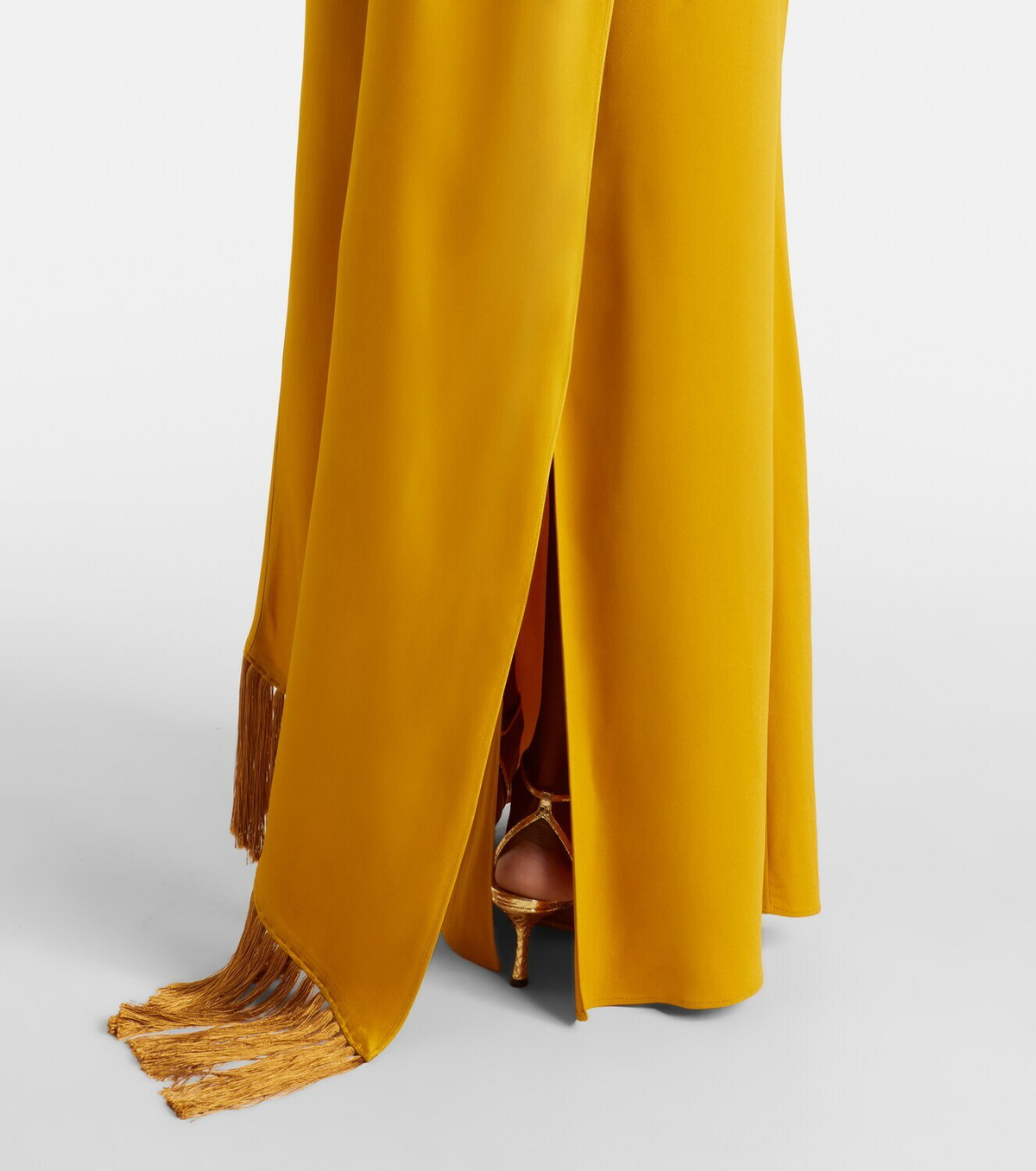 Taller Marmo Mounia caped crêpe cady gown