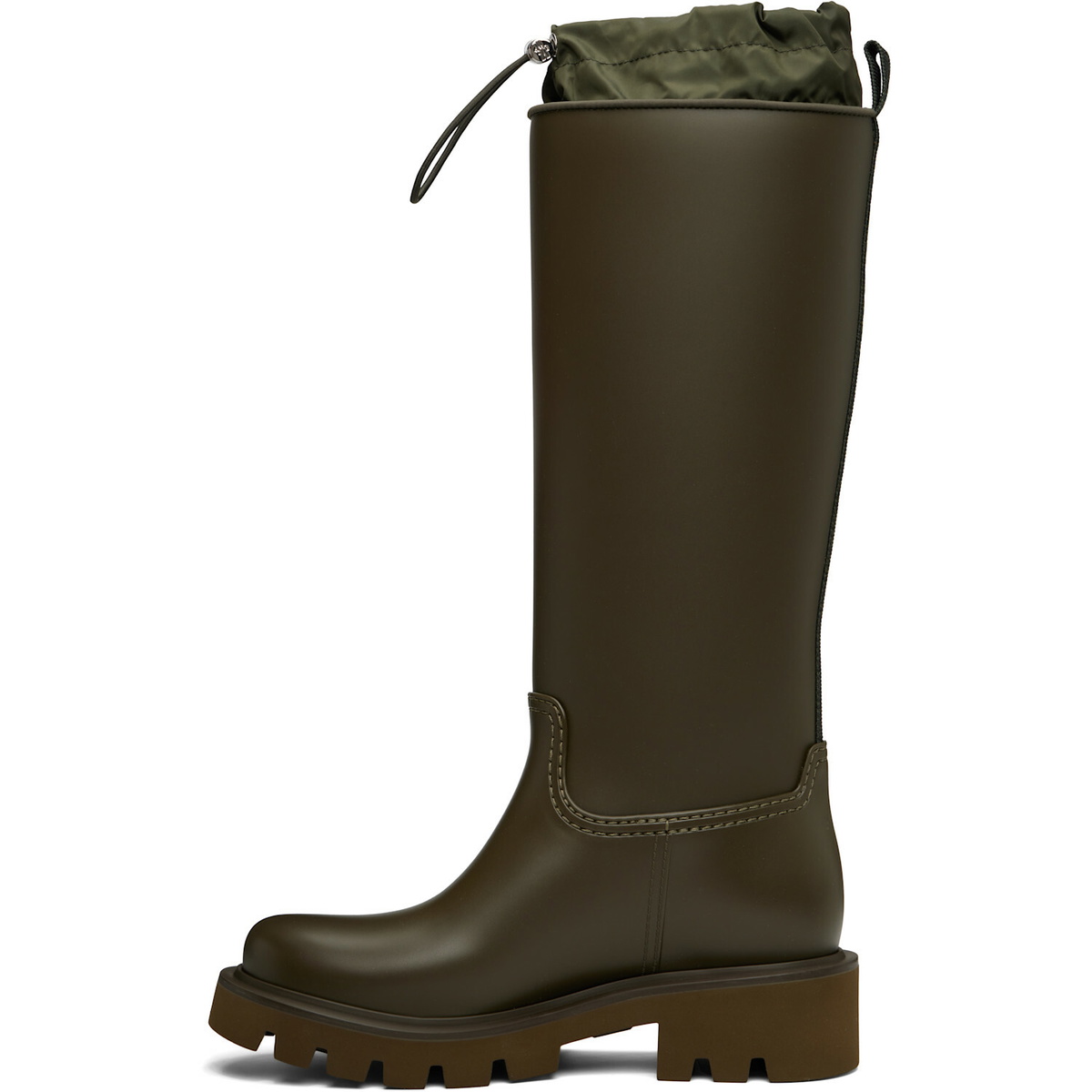 Moncler Khaki Kickstream High Rain Boots
