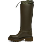 Moncler Khaki Kickstream High Rain Boots