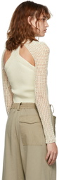 Dion Lee Off-White Crochet Stirrup Top