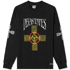 Deva States Men's Long Sleeve Cross T-Shirt in Black