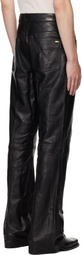 AMIRI Black Boot Cut Leather Pants