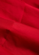 Tory Burch Asymmetric Cotton-blend Midi Dress Red
