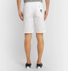 Altea - Embroidered Cotton Shorts - Men - White