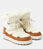 Bogner Chamonix suede and shearling snow boots