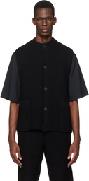 HOMME PLISSÉ ISSEY MIYAKE Black Rustic Knit Vest