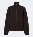 Jardin des Orangers Wool and cashmere zip-up cardigan