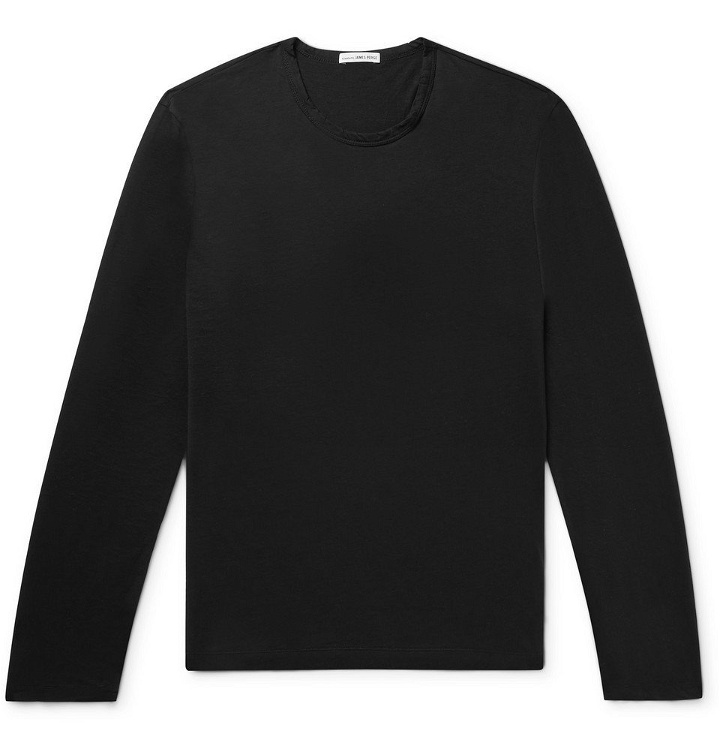 Photo: James Perse - Cotton and Cashmere-Blend T-Shirt - Black