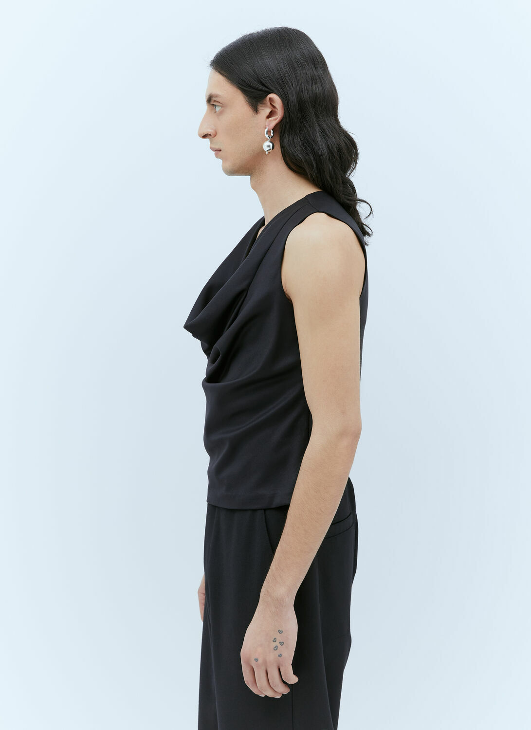 Aaron Esh Draped Wool Top