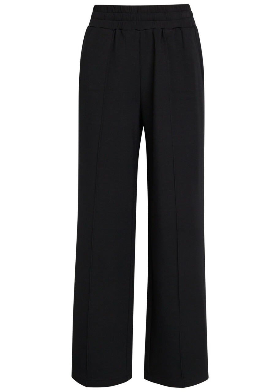 Varley The Wide Leg 30 Stretch-jersey Sweatpants Black