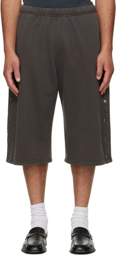 Photo: Les Tien Gray Part Snap Shorts
