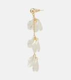 Self-Portrait Tiered faux pearl-embellished earrings