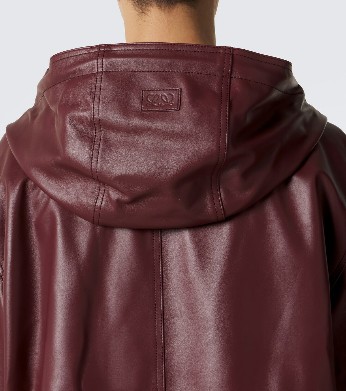 Loewe Hooded leather jacket
