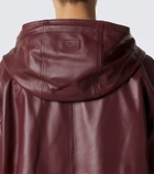Loewe Hooded leather jacket