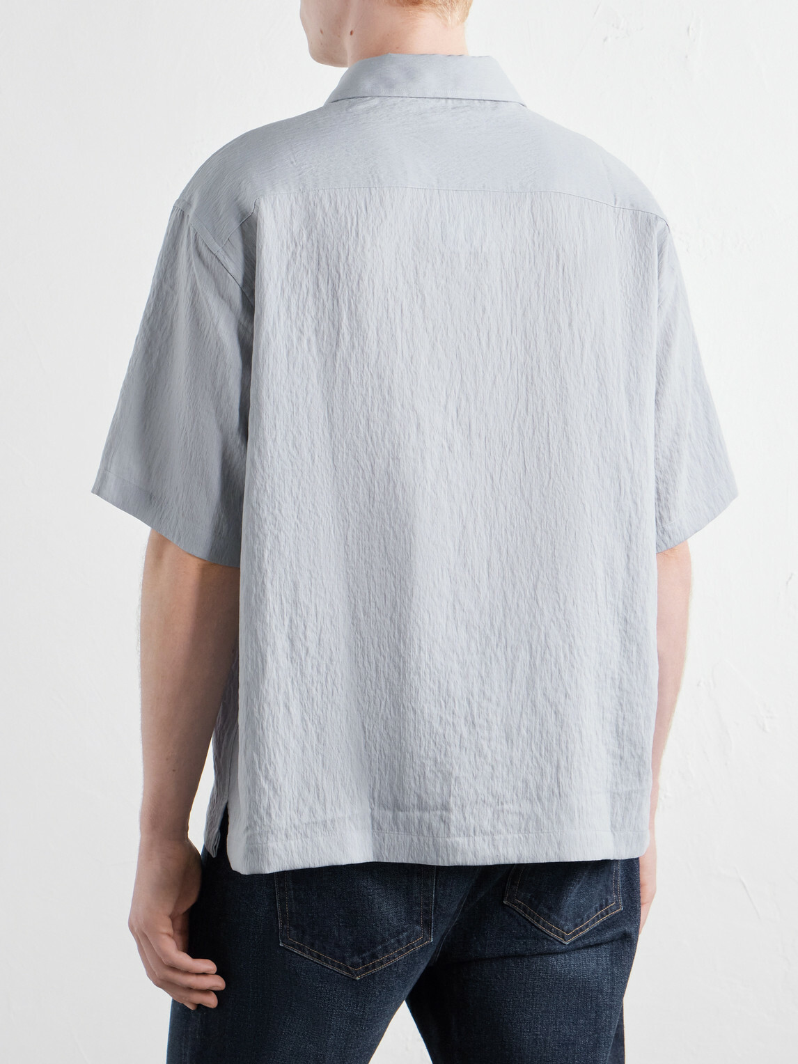 FRAME - Striped Shell Shirt - Blue
