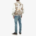 Represent Men's Storms In Heaven Varsity Jacket in Mushroom