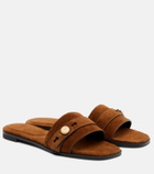 Tory Burch Romy suede slides