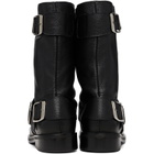Stefan Cooke Black Pegasus Biker Boots