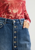 Jean Paul Gaultier Button-through Wide-leg Jeans Blue