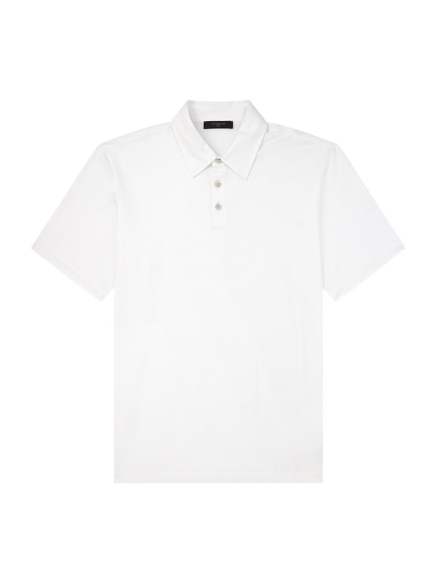 Photo: Slowear - Cotton and Silk-Blend Jersey Polo Shirt - White