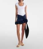 Jacquemus Playa ruffled jersey miniskirt
