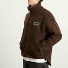 Napapijri Men's x Martine Rose Logo Fleece Jacket in Shaved Choc Wt1