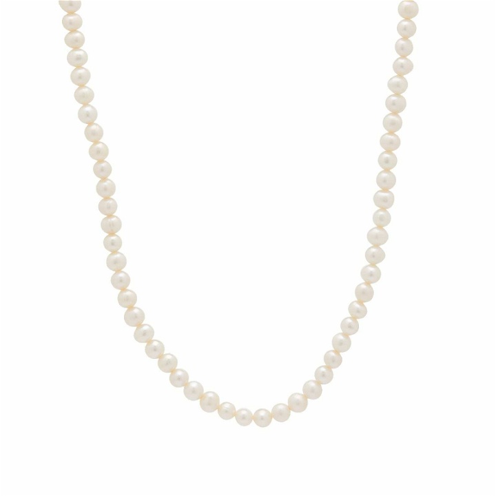 Photo: Serge DeNimes Men's Freshwater Pearl Necklace in White