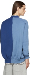 Comme des Garçons Shirt Blue Two-Tone Lochaven of Scotland Cardigan