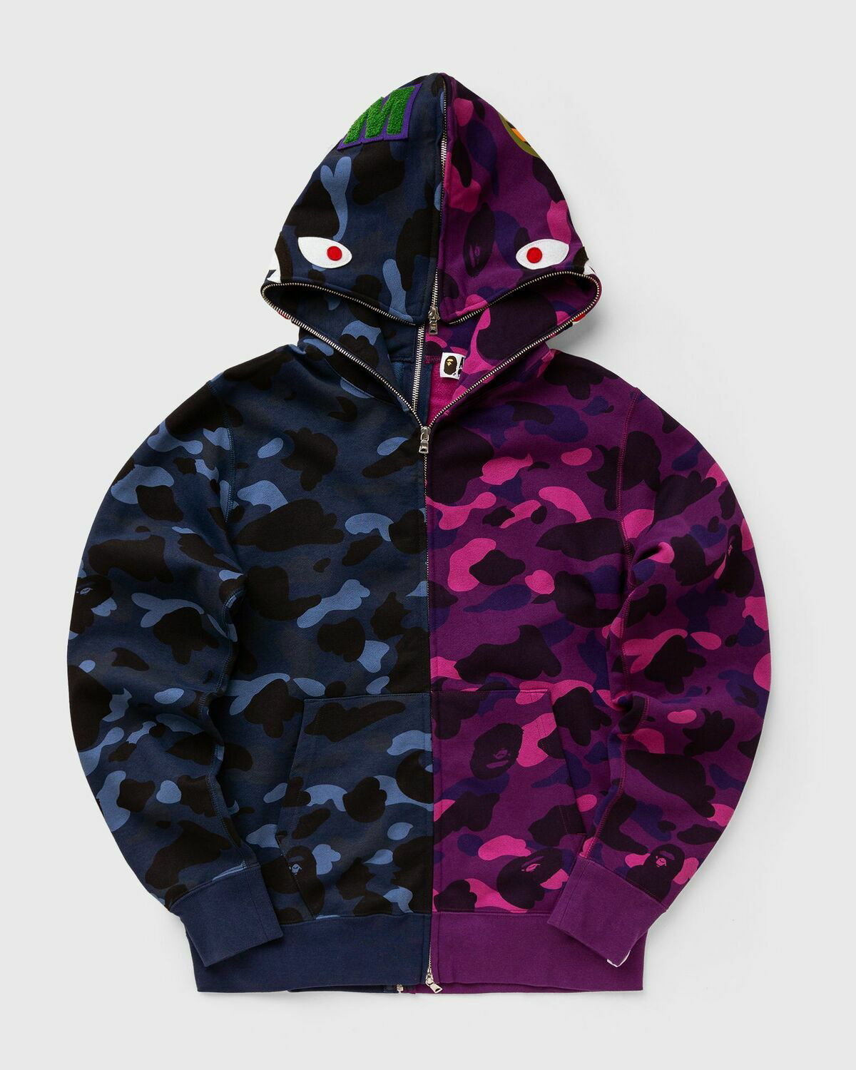 Bape shark hoodie blue camo best sale