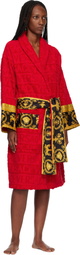 Versace Red 'I Heart Baroque' Bathrobe