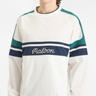 Malbon Men's Sportivia Nylon Popover Jacket in White