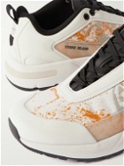Stone Island - Grime Rubber-Trimmed Leather and Ripstop Sneakers - Neutrals