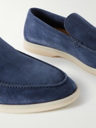 Loro Piana - Summer Walk Suede Loafers - Blue