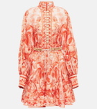 Zimmermann - Lyre printed linen minidress