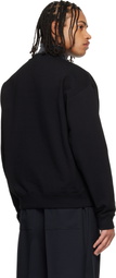 Jil Sander Black Cotton Terry Crew-Neck Sweatshirt
