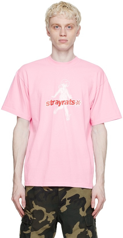 Photo: Stray Rats Pink Cotton T-Shirt