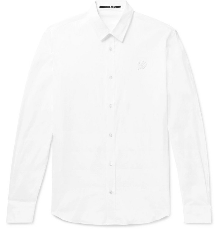 Photo: McQ Alexander McQueen - Slim-Fit Stretch-Cotton Poplin Shirt - White