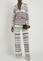 Missoni Chevron Fine-knit Wide-leg Trousers Multicoloured 1