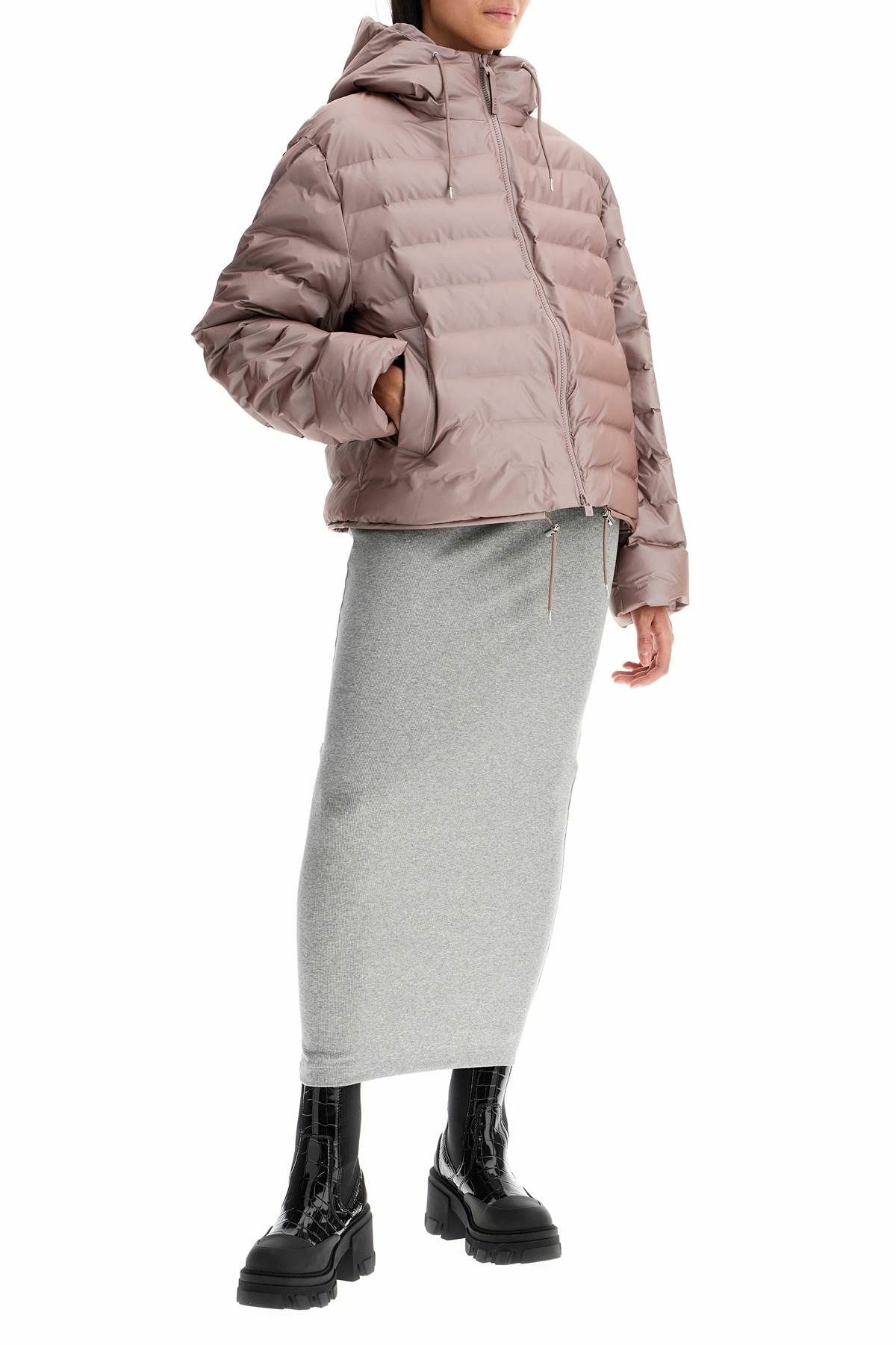 RAINS lohja short unisex puffer jacket Pink