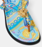 Versace La Medusa printed thong sandals