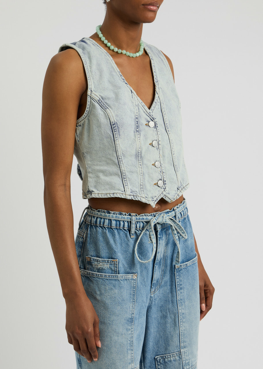 Free People Tate Denim Waistcoat