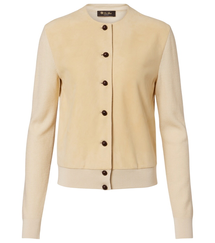 Photo: Loro Piana Acacia suede-trimmed cashmere and silk cardigan