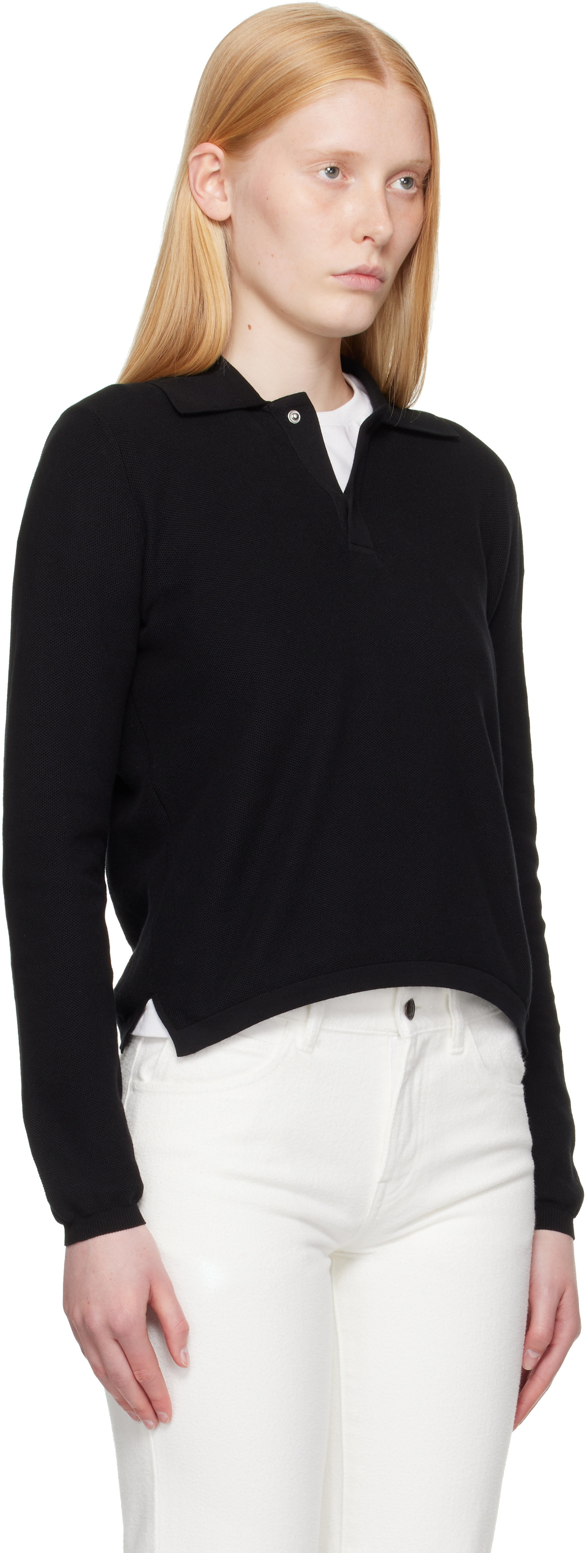 High Sport Black Long Sleeve Brooke Polo