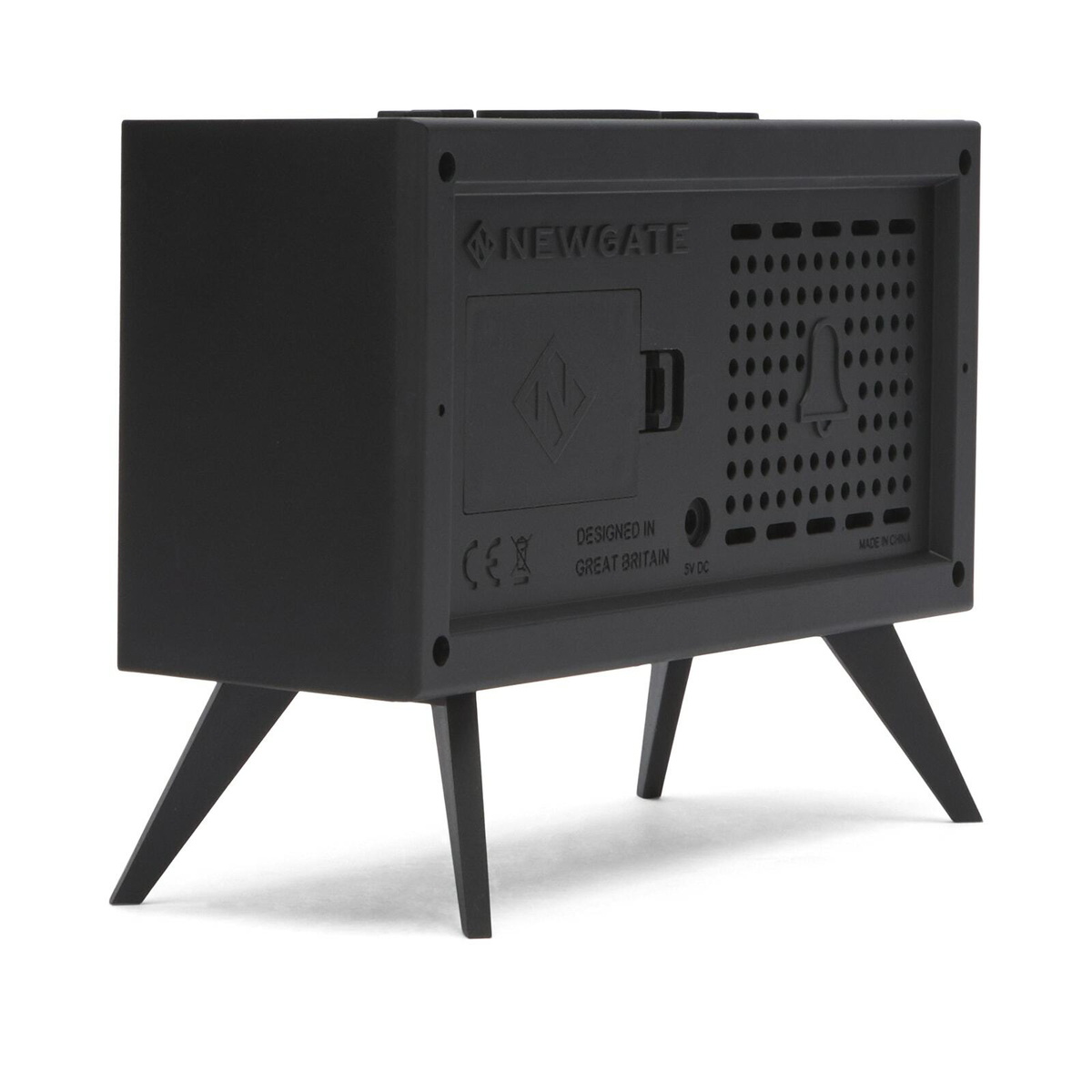 Newgate Clocks Spectronoma LCD Alarm Clock in Black 
