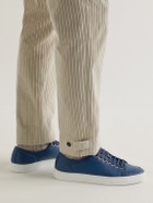 Brioni - Full-Grain Leather Sneakers - Blue