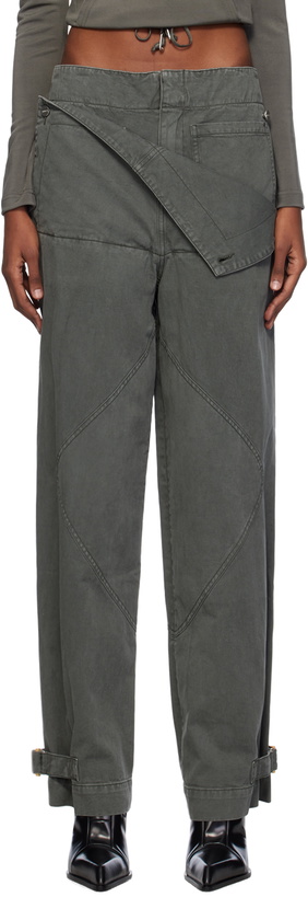 Photo: Dion Lee Gray Belted Shell Trousers