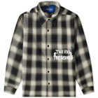 Awake NY End & Beginning Embroidered Flannel Shirt in Cream