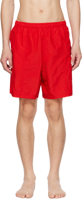 Photo: AMI Paris Red Ami de Cœur Swim Shorts