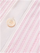Thom Browne - Oversized Striped Cotton-Jacquard Cardigan - White