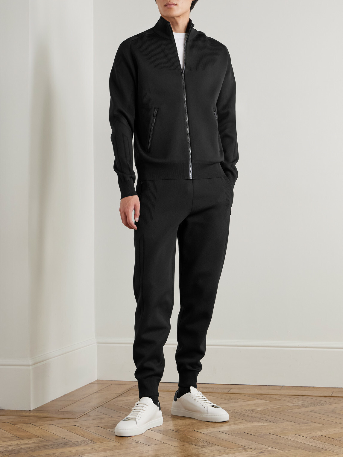 Fusalp - Cyrion Double-Faced Wool-Blend Zip-Up Cardigan - Black